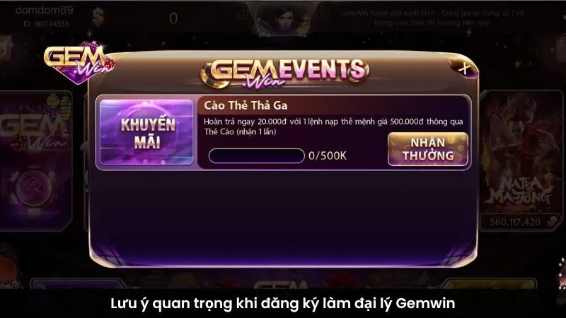 Lưu ý quan trọng khi đăng ký làm đại lý Gemwin