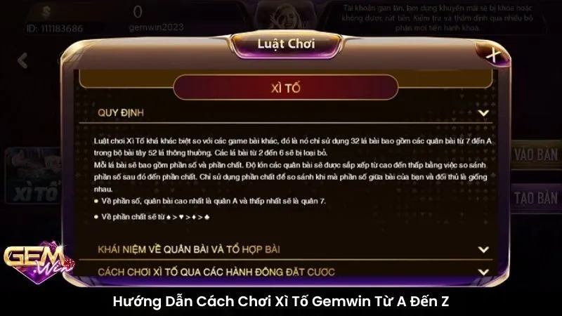 Hướng Dẫn Cách Chơi Xì Tố Gemwin Từ A Đến Z